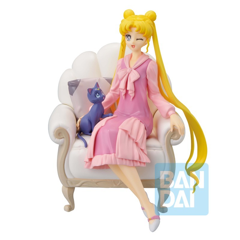 Sailor Moon Usagi & Luna Antique Style Ichibansho figure, Bandai