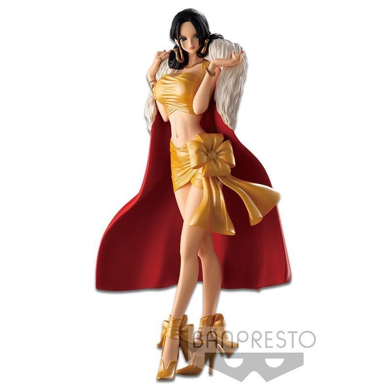 One Piece Boa Hancock Yellow Christmas Style Glitter Glamour Figure Banpresto Global Freaks