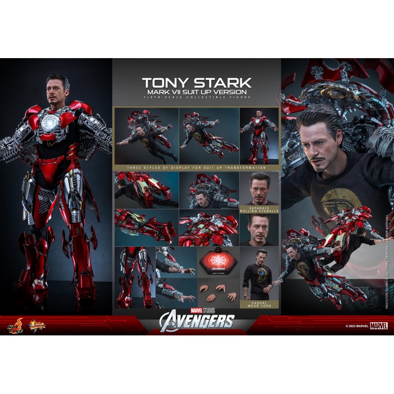 Hot Toys 1/6 Tony Stark Mark VII Suit-Up