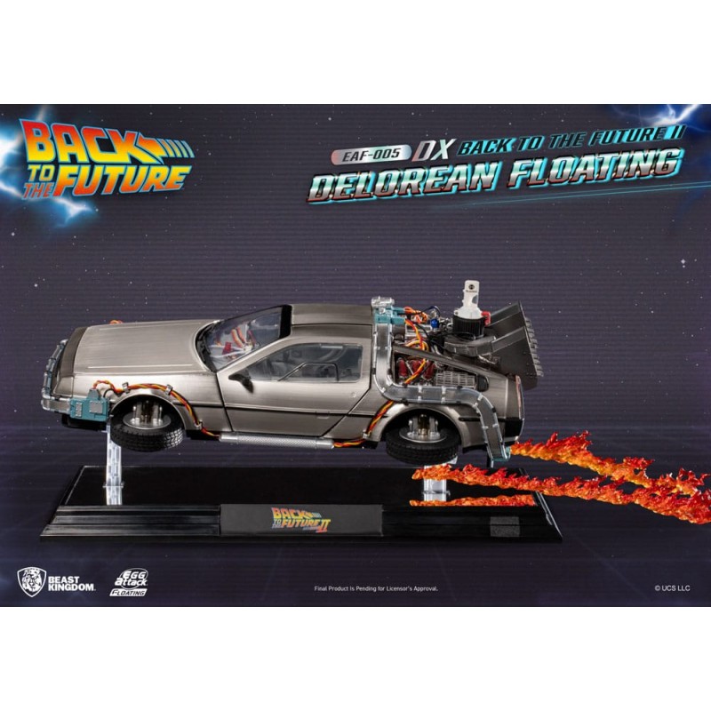 Back to the Future II DeLorean Deluxe Ver. Egg Attack Floating figure, Beast Kingdom Toys