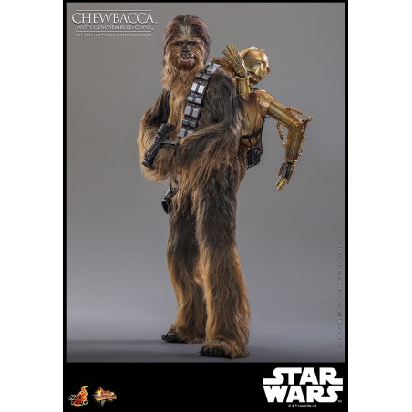 Star Wars Episode V Chewbacca with Disassembled C-3PO Movie Masterpiece Hot Toys